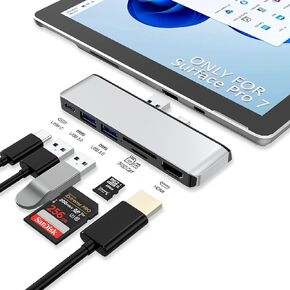 Surface Pro 9 Accessories, Surface Pro 9 Docking Station with 4K HDMI, USB-C Thunderbolt 4 (8K@30Hz Display+40G Data+100W Power), 2 USB 3.0, 3.5mm Audio, SD/TF Card Slot for Surface Pro 9/Pro X