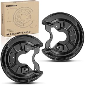 A-Premium Rear Side Brake Dust Shield Compatible with Select Volkswagen & Audi Models - Jetta 2005-2010, Jetta City 2007-2009, Golf 2010-2013, Beetle, GTI, R32, Rabbit, A3, A3 Quattro, S3-2-PC Set