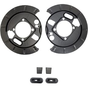 TRQ Rear Brake Rotor Backing Plate Dust Shield Set Direct Fit for Chevy GMC Van Pickup Truck New