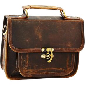 Leather Women's Hippie Leather Purse Cross-body Shoulder Bag Travel Satchel Handbag tote 9" x 7"