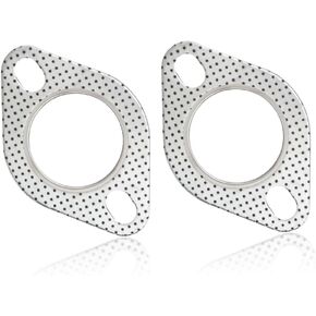 2PCS 2.5" Exhaust Manifold Gasket Set,2-Bolt Exhaust Pipe Gasket with High Sealing,Car Accessories High Temp Composites Header/Exhaust/Catalytic Converter Gasket for Most Cars,Trucks,SUVs (2.5")