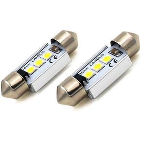 Alla Lighting 500 Lumens Super Bright 6411 6413 6418 C5W LED Bulb 36mm (1.50") High Power 3030 SMD 6000K White Interior Festoon Map Dome License Plate Tag Lights Lamps Replacement