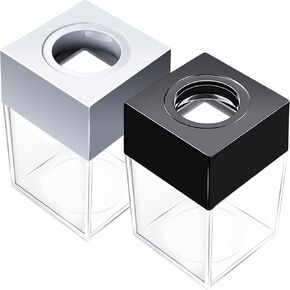 grwanpen® Extra Large Magnetic Paper Cilp Dispenser, 500 Clip Capacity ,Black,2 pack
