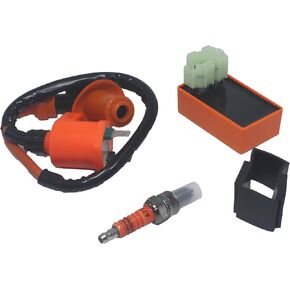 CDI Box and Ignition Coil and SPARK PLUG for GY6 50cc 150cc 125cc 150cc ATV Moped Scooter TRX200 ATV