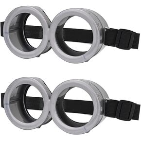 2 Pcs Steampunk Goggles Round Glasses Accessories for Halloween Role-playing Party Sets