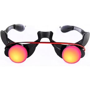 Halloween Glow Glasses Light Up LED Glasses Devil Death Costume Flashing Red Eye Glasses Eyewear Rave Christmas Party Glowing Eyeglasses Goggles Props