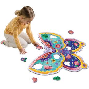 Peaceable Kingdom Shimmer & Glitter Fairy Floor Puzzle – 50pc Giant Floor Puzzle for Kids Ages 5 & up – Fun-Shaped Puzzle Pieces – Great for classrooms in Saudi Arabia