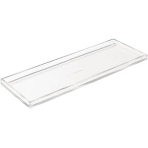 russell+hazel Acrylic Bloc Narrow Accessory Tray, Clear, 4.5" x 12.2" x .5" (31381)