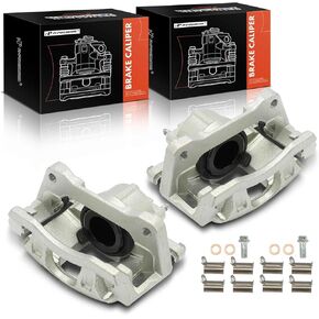 A-Premium Disc Brake Caliper Assembly with Bracket Compatible with Jeep Wrangler, Wrangler Jk & Dodge Grand Caravan, Journey, Nitro & Chrysler Town & Country & Volkswagen Routan & Ram C/V - Front Side