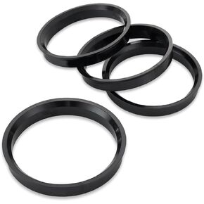 4 Pack Car Hub Center Ring, Shock Absorbing Design, Vehicle Hub Reducing Ring Shaft Collar Adapter Ring, 73.1mm-60.1mm, Universal Waterproof Automotive Seal Ring Accessories (Black)