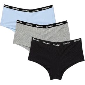 Calvin Klein Women's Carousel Cotton Boyshorts 3 Pack (B(QP2412-301)/G, Large) in Saudi Arabia