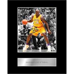 Shaquille O'Neal Pre Printed Signature Signed Mounted Photo Display #11 Printed Autograph Picture 10x8 Inch Mount