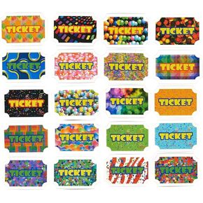 Blue Panda Reward Tickets, Carnival Prize Tickets (100 Pack)