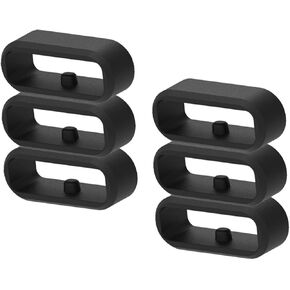 6-Pack Fastener Ring Compatible with Fitbit Versa 4/Versa 3/Versa 2/Versa/Sense/Sense 2/Versa Lite/Versa SE Band, Silicone Band Keeper Connector Holder Security Loop for Fitbit Versa accessories