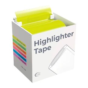 Lee Products Co. Removable Wide Highlighter Note Tape, 1-7/8 X 393 in, Yellow, Pack of 2 - 13155
