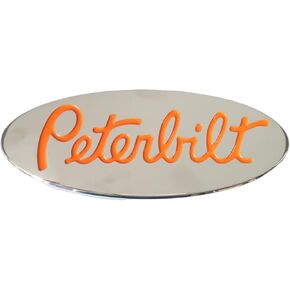 Custom CNC Aluminum 6061 Logo Name Emblem Plate Fit for Peterbilt Hood Grille Fender (Black)