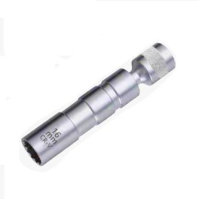 16MM Spark Plug Removal Tool 3/8-Inch Drive 12-Point Magnetic Swivel Spark Plug Socket Removal Tool Thin Wall Universal Joint Spark Plug Socket Tool