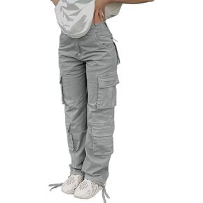 Cargo Pants for Women High Waisted Casual Pants Baggy Y2k Straight Wide Leg Pants with Pockets Streetwear