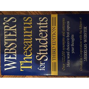 Webster's Federal Street Press Thesaurus for Students, 3rd Edition, Paperback, Grades 6 and Up, 352 Pages