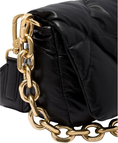 حقيبة كتف برادا نسائية من جلد النابا الناعم باللون الأسود 1BD315 in Kuwait