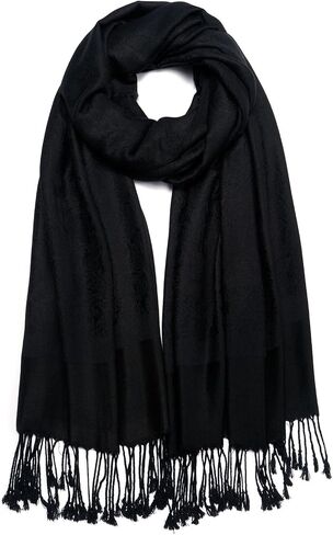 Paisley Pashmina Shawl Wrap Women Reversible Vintage Jacquard Pashmina Rave Scarf with Fringe for Evening, Wedding in Saudi Arabia