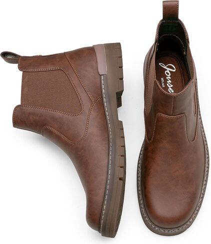 Jousen Mens Boots Retro Mens Casual Boots Chelsea Boots Mens Slip On Boots for Men in Kuwait