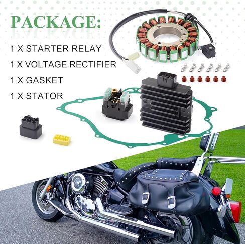 الجزء الثابت و بدال بداية التشغيل وحشية مقوم الجهد لياماها XVS1100 V-star 1100 2003-2009 in Kuwait