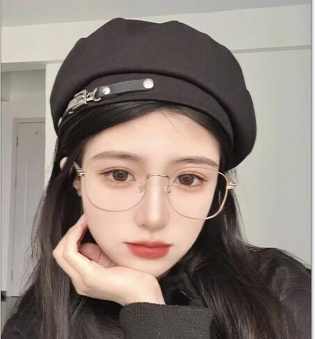 French Beret Hats for Women Painter's hat Metal Clasp Artist Beret Black Beret Cap for Womens Girls Lady in Kuwait