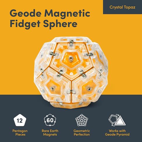 Speks Geode Sphere Magnetic Fidget Toy for Adults & Teens 14+ | Sensory Gadget for Stress Relief and Anxiety, Office Desk Toy Present, Christmas Gift, Holiday Stocking Stuffer | Cool, 12-Piece Set in Kuwait
