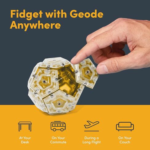 Speks Geode Sphere Magnetic Fidget Toy for Adults & Teens 14+ | Sensory Gadget for Stress Relief and Anxiety, Office Desk Toy Present, Christmas Gift, Holiday Stocking Stuffer | Cool, 12-Piece Set in Kuwait