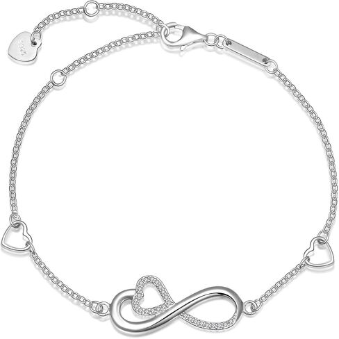 EVERU Infinity Bracelets for Women 925 Sterling Silver Bracelets Adjustable Birthday Anniversary Christmas Gifts for girlfriend Women Wife in Saudi Arabia