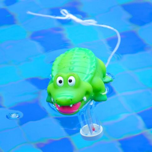 XY-WQ Floating Pool Thermometer, Large Size Easy Read for Water Temperature with String - Swimming Pools, Spas, Hot Tubs, Ponds (Alligator) in Saudi Arabia