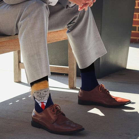 2 Pairs Donald Trump Socks, 2024 Trump Funny Socks with Hair Trump Novelty Socks with Combs President 2024 Socks Funny Gift for Men and Women in Saudi Arabia
