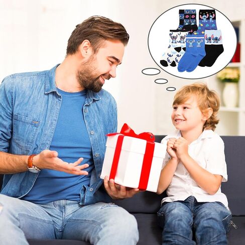 جوارب كرتونية للرجال والنساء - 5 أزواج من الجوارب الأنيقة المضحكة ذات الطابع الكرتوني المبتكر هدايا للأولاد والبنات والمشجعين للجنسين جوارب متوسطة الحجم in Kuwait