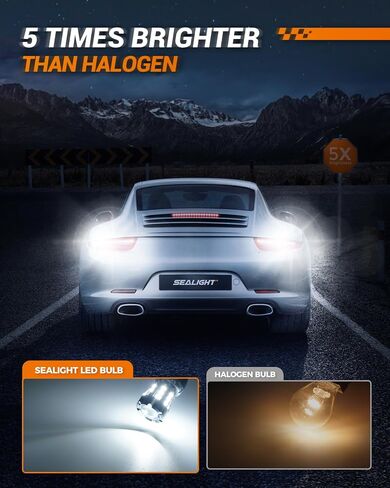 SEALIGHT 921 912 LED Bulbs for Backup Reverse Light, T15 906 904 916 W16W Light Bulbs with Projector Replacement Trunk Cargo 3rd Brake Stop Lights, 600% Brighter Xenon White Non-polarity Pack of 2 in Saudi Arabia