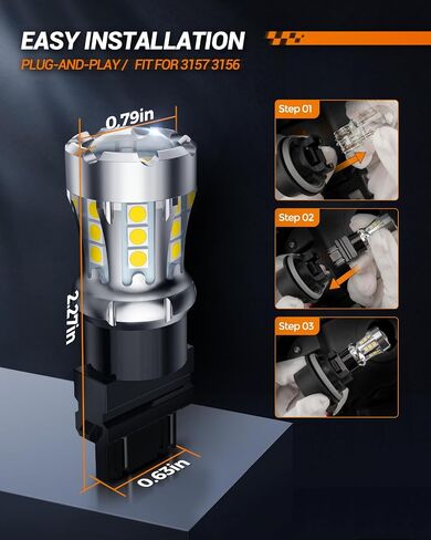 SEALIGHT 921 912 LED Bulbs for Backup Reverse Light, T15 906 904 916 W16W Light Bulbs with Projector Replacement Trunk Cargo 3rd Brake Stop Lights, 600% Brighter Xenon White Non-polarity Pack of 2 in Saudi Arabia