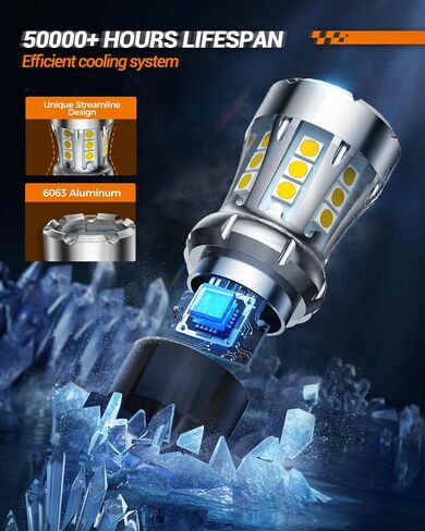 SEALIGHT 921 912 LED Bulbs for Backup Reverse Light, T15 906 904 916 W16W Light Bulbs with Projector Replacement Trunk Cargo 3rd Brake Stop Lights, 600% Brighter Xenon White Non-polarity Pack of 2 in Saudi Arabia