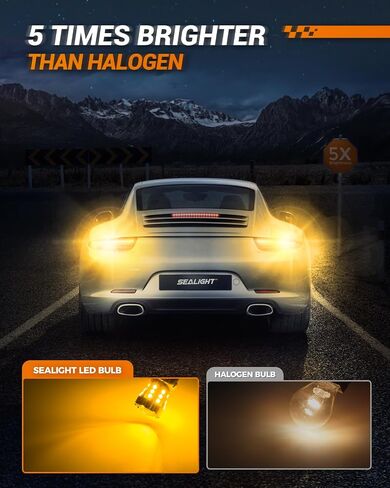 SEALIGHT 921 912 LED Bulbs for Backup Reverse Light, T15 906 904 916 W16W Light Bulbs with Projector Replacement Trunk Cargo 3rd Brake Stop Lights, 600% Brighter Xenon White Non-polarity Pack of 2 in Saudi Arabia