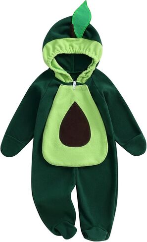 VISGOGO Newborn Baby Halloween Costumes for Girls Boys Long Sleeve Hooded Zipper Jumpsuit Romper Clothes in Saudi Arabia