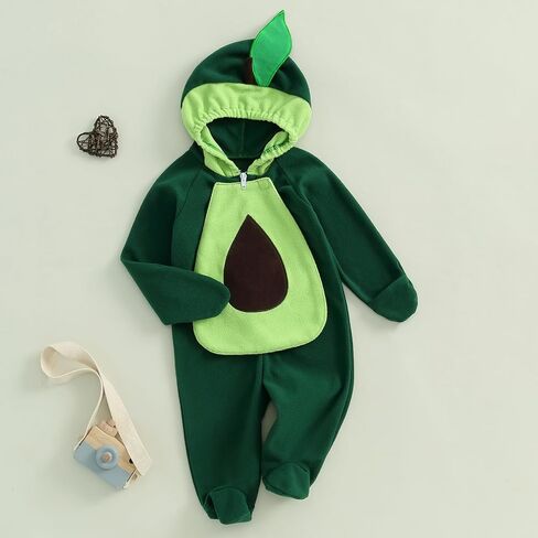 VISGOGO Newborn Baby Halloween Costumes for Girls Boys Long Sleeve Hooded Zipper Jumpsuit Romper Clothes in Saudi Arabia
