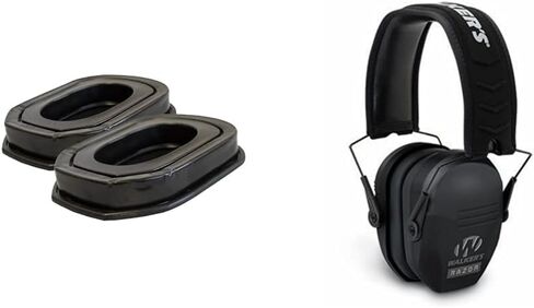 Walker's Gel Ear Pads for Razor & XCEL Hearing Protection Earmuffs | Increased Sealing Snap-On Easy Installation Cooling Gel Filled Black Ear Cup Replacement Pad in Kuwait