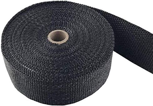 Black Exhaust Heat Wrap, Foneso 2'' x 33' Exhaust Header Wrap Tape Fiberglass Heat Shield Tape with 10pcs Stainless Steel Ties for Motorcycle Car Truck in Saudi Arabia
