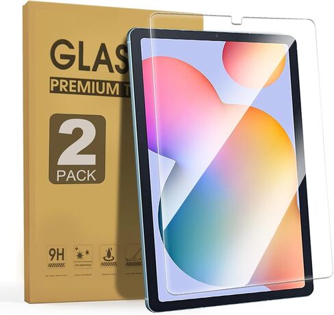 واقي شاشة ZenRich (عبوة من قطعتين) لهاتف Samsung Galaxy Tab S9 FE/Tab A9 Plus/Tab S9/ Tab S8/Tab S7 طبقة شاشة من الزجاج المقوى 9H متوافقة مع قلم S Pen/معرف الوجه/جراب مناسب in Kuwait