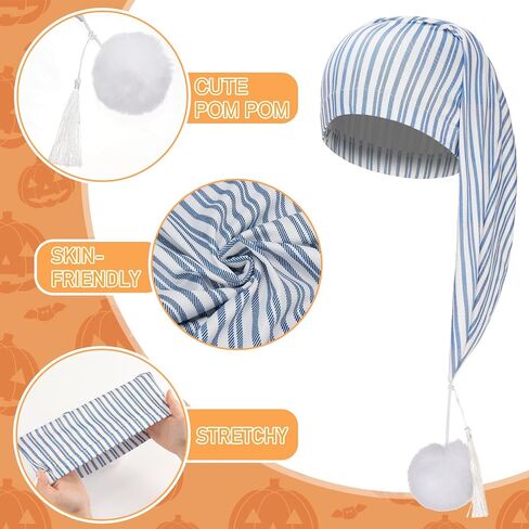 2 Pcs Night Sleeping Cap Men Adjustable Drawstring Sleep Night Cap with Pom Pom for Costume Daily Party Supplies in Saudi Arabia