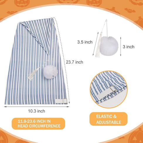 2 Pcs Night Sleeping Cap Men Adjustable Drawstring Sleep Night Cap with Pom Pom for Costume Daily Party Supplies in Saudi Arabia