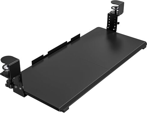 Snughome Height Adjustable Keyboard Tray Under Desk, Pull Out Keyboard & Mouse Tray with Sturdy C Clamp for L Shaped Table, 26.4''(30.9'' Including Clamps)×11.8'' Slide-Out Computer Keyboard Drawer in Kuwait
