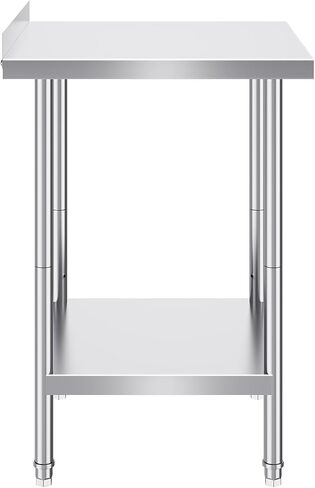VEVOR 24 x 24 x 36 Inch Stainless Steel Work Table, Commercial Food Prep Worktable Heavy Duty Prep Worktable, Metal Work Table with Adjustable Height for Restaurant, Home and Hotel in Saudi Arabia