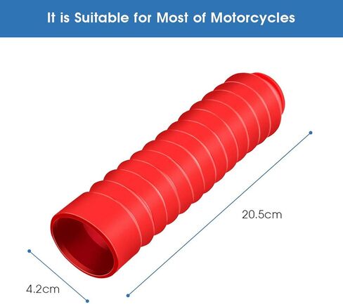 Motorcycle Fork Cover, Universal Motorcycle Front Fork Boots Gaiters Guard Protector Shock Damping Dust Cover, 205 x 42mm(Black) in Saudi Arabia