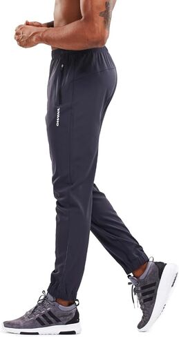 YAWHO Men's Sweatpants Athletic Jogging Pants Sport Joggers Trousers for Workout,Gym,Running,Training with Zipper Pockets in Saudi Arabia