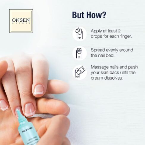 Onsen Secret Cuticle Cream + Double Sided Nail File 120/180 Grit, Cuticle Oil - Japanese Natural Healing Minerals Nail Care Serum. Sooth, Repair, & Strengthen Cuticles & Nails, Non-Greasy – 30ml in Saudi Arabia